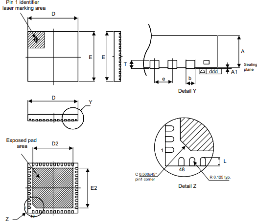 STM32WLE5CCU6封装图